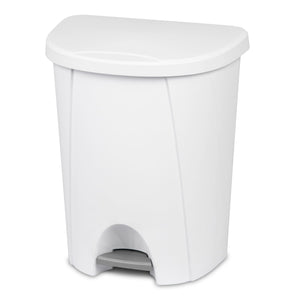 Sterilite 6.6 Gallon / 25 Liter StepOn Wastebasket White $15.00 EACH, CASE PACK OF 4