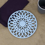 Load image into Gallery viewer, Home Basics Sunflower Heavy Weight Cast Iron Trivet, Light Blue $5.00 EACH, CASE PACK OF 6
