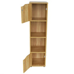 Load image into Gallery viewer, Home Basics 4 Cube MDF Storage Shelf with Doors, Natural $40.00 EACH, CASE PACK OF 1
