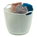 Load image into Gallery viewer, Home Basics Round Large Crochet Plastic Basket - Assorted Colors
