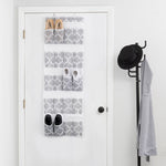 Load image into Gallery viewer, Home Basics Arabesque 20 Pocket Over the Door Shoe Organizer, Grey $5.00 EACH, CASE PACK OF 12
