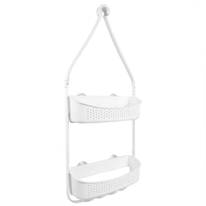 Home Basics 2 Tier Perforated Plastic Shower Caddy with Suction Cups, White $8.00 EACH, CASE PACK OF 6