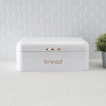 Load image into Gallery viewer, Home Basics Grove Bread Box, White $25.00 EACH, CASE PACK OF 4
