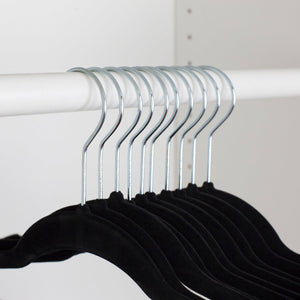 Black Velvet Shirt Hangers 10-Pack