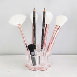 Load image into Gallery viewer, Home Basics Round Plastic Cosmetic Organizer with Rose Bottom $3.00 EACH, CASE PACK OF 12
