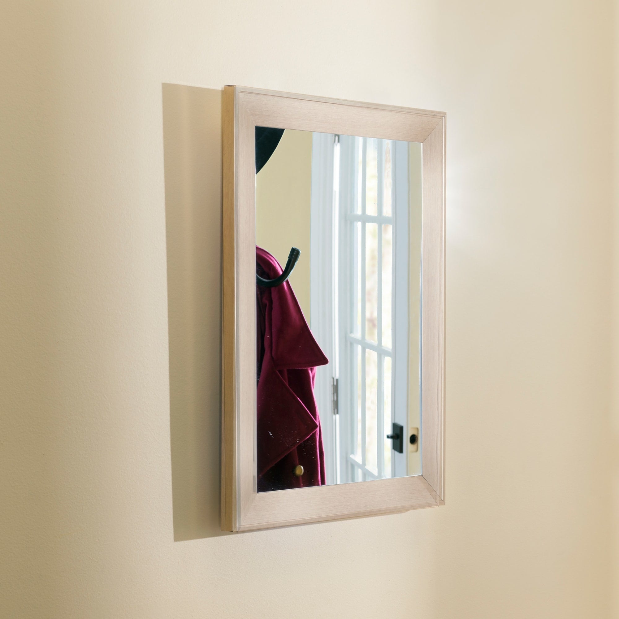 Home Basics Contemporary Rectangle Wall Mirror, Gold $5.00 EACH, CASE PACK OF 6