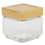 Load image into Gallery viewer, Home Basics 27 oz Square Glass Canister with Bamboo Lid $3.00 EACH, CASE PACK OF 12
