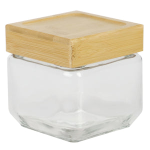 Home Basics 27 oz Square Glass Canister with Bamboo Lid $3.00 EACH, CASE PACK OF 12
