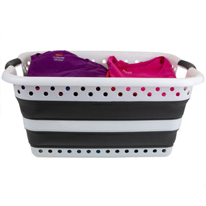 Home Basics Collapsible Laundry Basket, Grey $12.00 EACH, CASE PACK OF 6