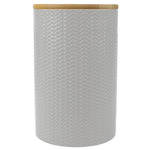 Load image into Gallery viewer, Home Basics Wave Large Ceramic Canister, White $7 EACH, CASE PACK OF 12
