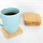 Load image into Gallery viewer, Home Basics 4&quot; Bamboo Coaster Set, (Pack of 6), Natural $5 EACH, CASE PACK OF 12
