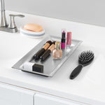 Load image into Gallery viewer, Home Basics Plastic Vanity Tray, Silver $4.00 EACH, CASE PACK OF 12
