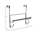 Load image into Gallery viewer, Home Basics Over the Door Hook with Towel Bar, Oil-Rubbed Bronze $10.00 EACH, CASE PACK OF 8
