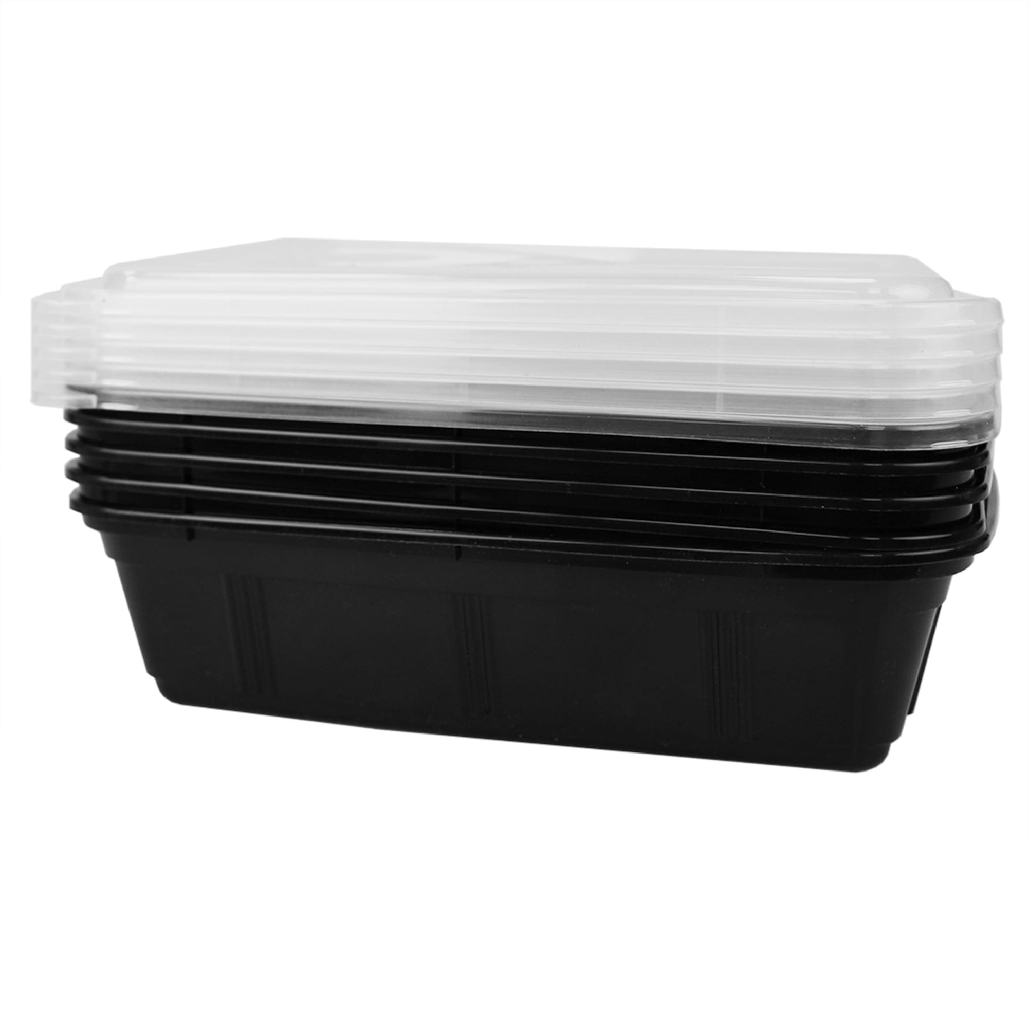 Home Basic 10 Piece BPA-Free Plastic Meal Prep Containers, Black $3.00 EACH, CASE PACK OF 12
