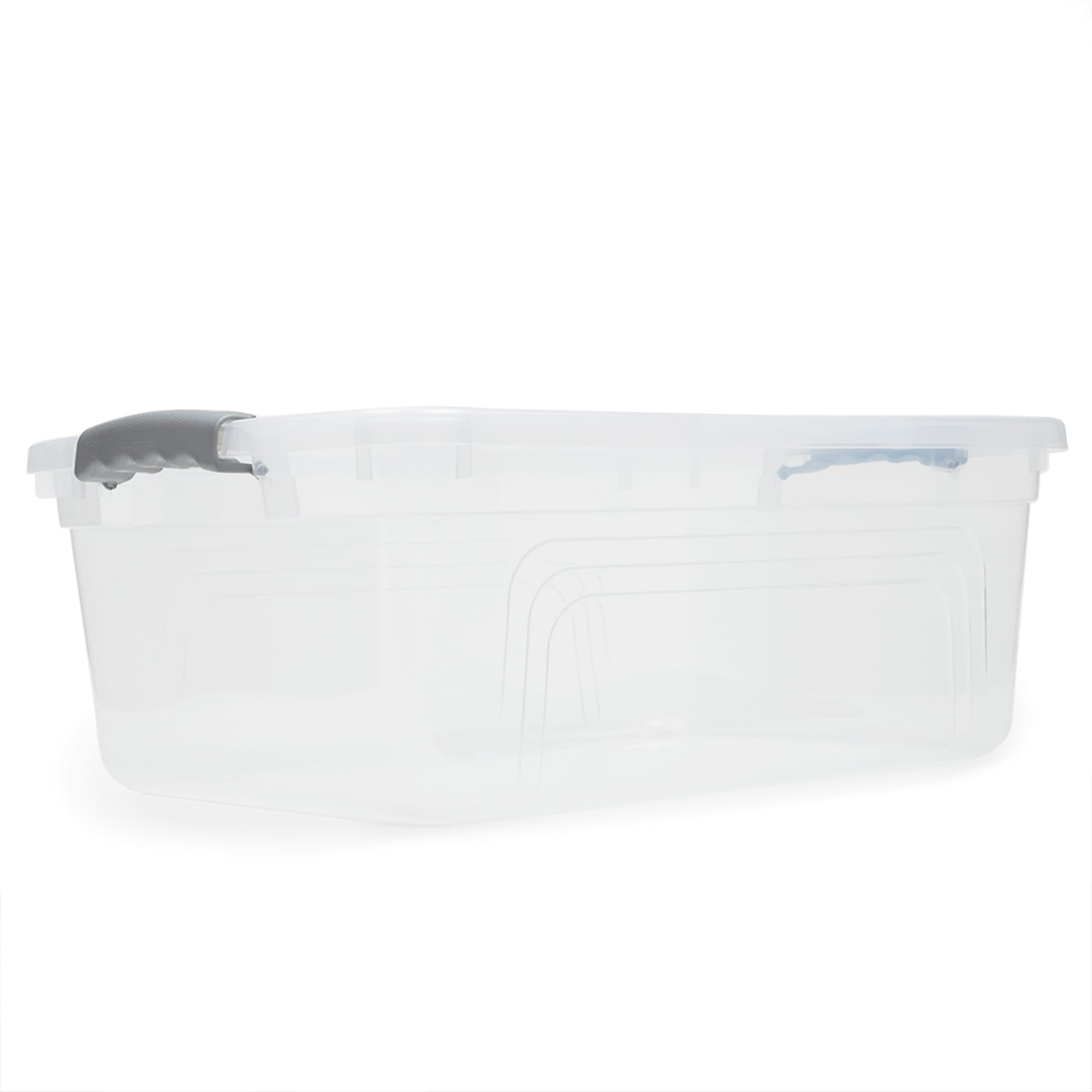 Home Basics 20 Liter Rectangular Plastic Storage Container with lid, Clear $10 EACH, CASE PACK OF 9
