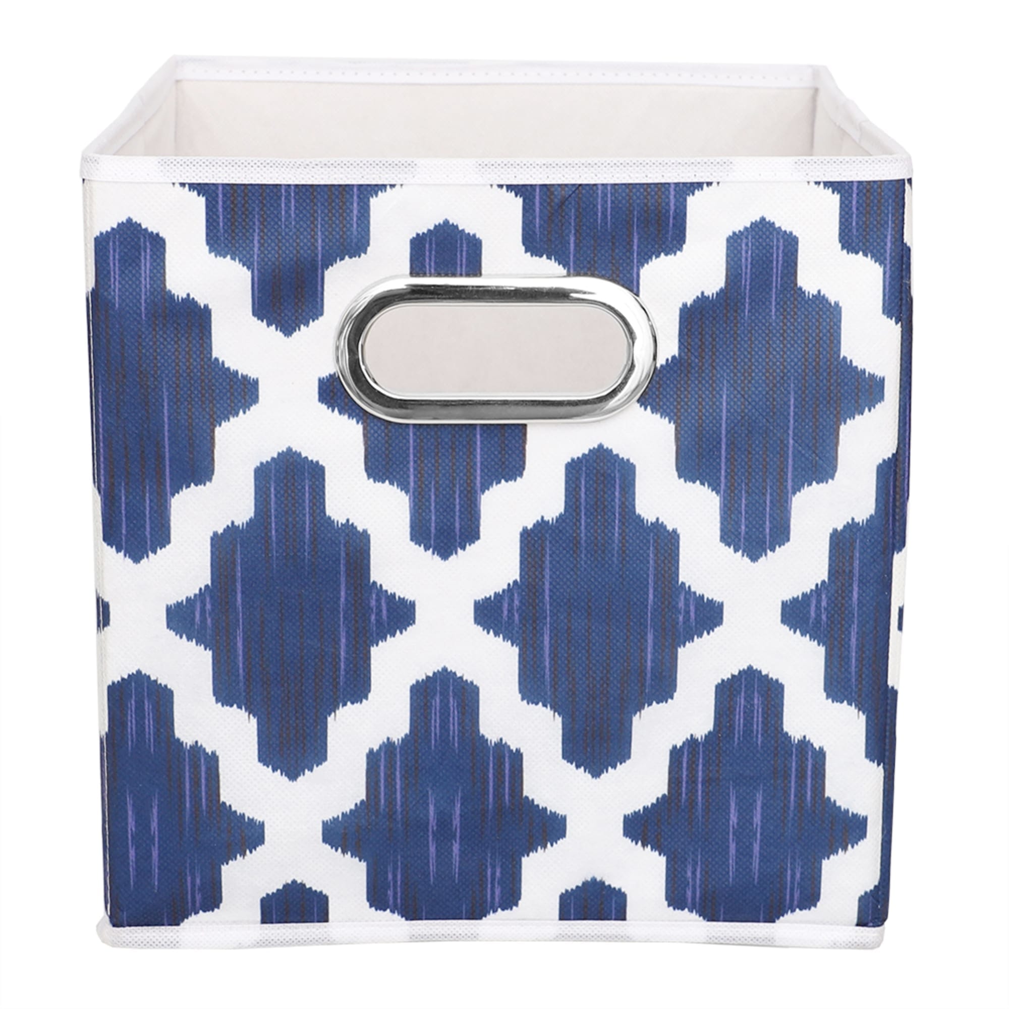 Home Basics Lattice Collapsible Non-Woven Storage Bin with Grommet Handle, Navy $5.00 EACH, CASE PACK OF 12