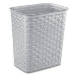 Load image into Gallery viewer, Sterilite 3.4 Gallon/13 Liter Weave Wastebasket Cement $6.00 EACH, CASE PACK OF 6
