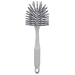 Load image into Gallery viewer, Home Basics Chevron Plastic Dish Brush with Long Non-slip Rubber Handle, Grey $2.00 EACH, CASE PACK OF 12
