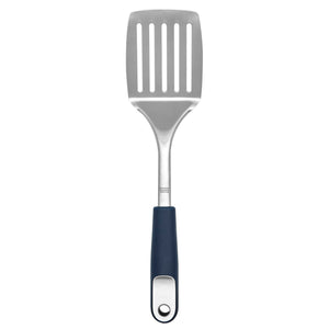 Michael Graves Design Comfortable Grip Stainless Steel Slotted Spatula, Indigo $4.00 EACH, CASE PACK OF 24