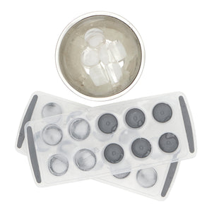 Home Basics Ice Cube Tray with Round Compartments, (Pack of 2) - Assorted Colors