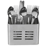 Load image into Gallery viewer, Home Basics Dual Compartment Stainless Steel Cutlery Holder $5.00 EACH, CASE PACK OF 12
