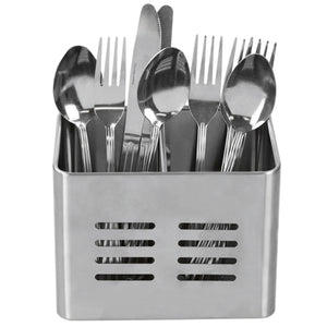 Home Basics Dual Compartment Stainless Steel Cutlery Holder $5.00 EACH, CASE PACK OF 12