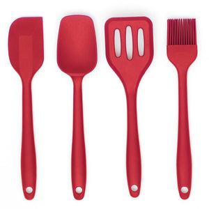 Home Basics Mini 4 Piece Silicone Kitchen Prep Tool Set - Assorted Colors