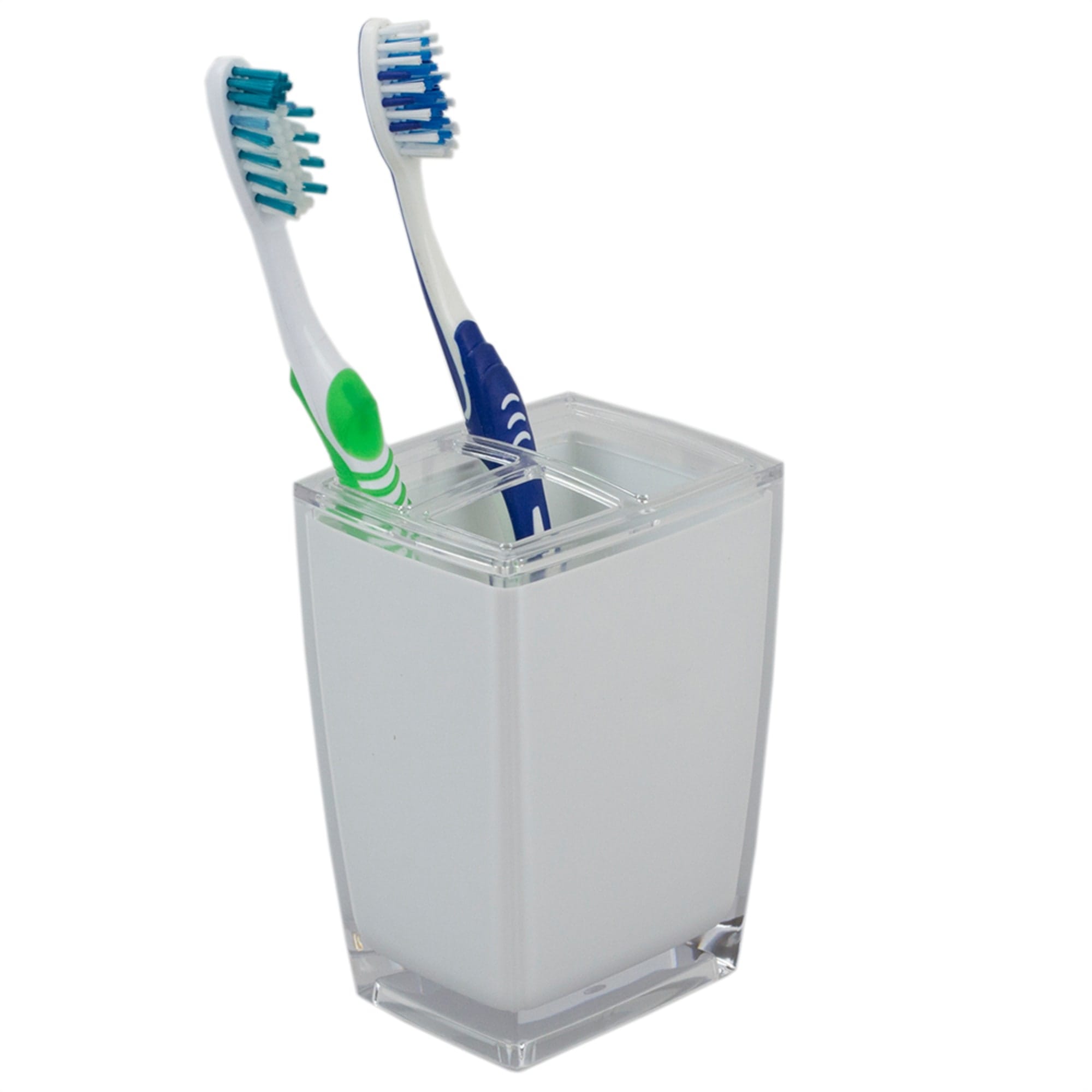 Home Basics Break-Resistant Plastic Toothbrush Holder, White $3.00 EACH, CASE PACK OF 24