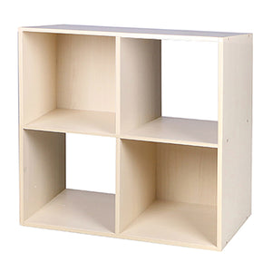 Home Basics Open and Enclosed 4 Cube MDF Storage Organizer, Oak $30.00 EACH, CASE PACK OF 1