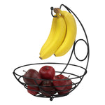 Load image into Gallery viewer, Home Basics Wire Collection Fruit Bowl with Banana Tree, Black $6.00 EACH, CASE PACK OF 12

