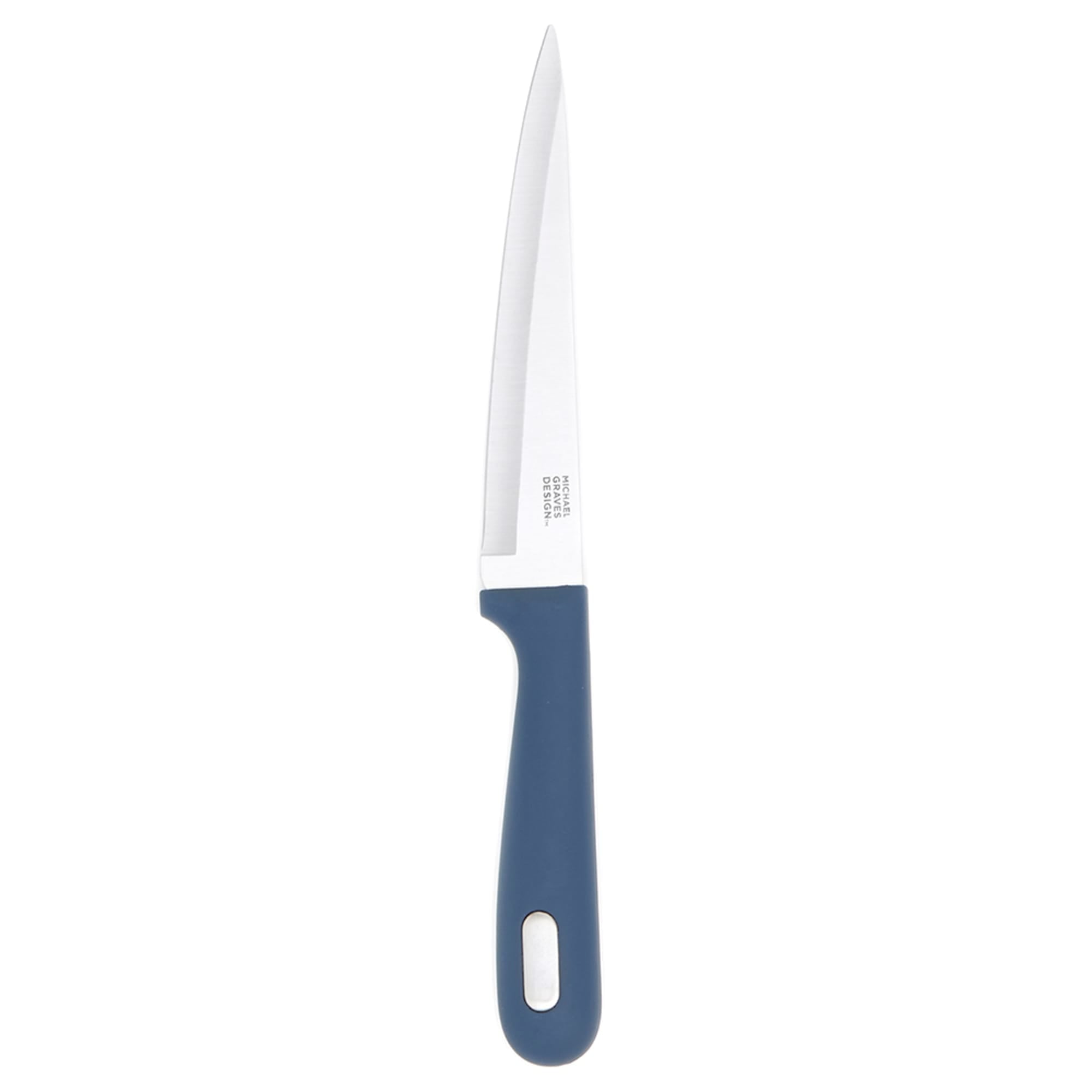 Michael Graves Design Comfortable Grip 5 inch Stainless Steel Utility Knife, Indigo $3.00 EACH, CASE PACK OF 24