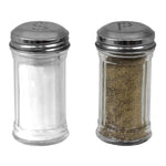 Load image into Gallery viewer, Home Basics Ribbed Glass 4 oz. Tabletop Salt and Pepper Set with Perforated Labeled Sifter Top, (Set of 2), Clear $2.00 EACH, CASE PACK OF 24
