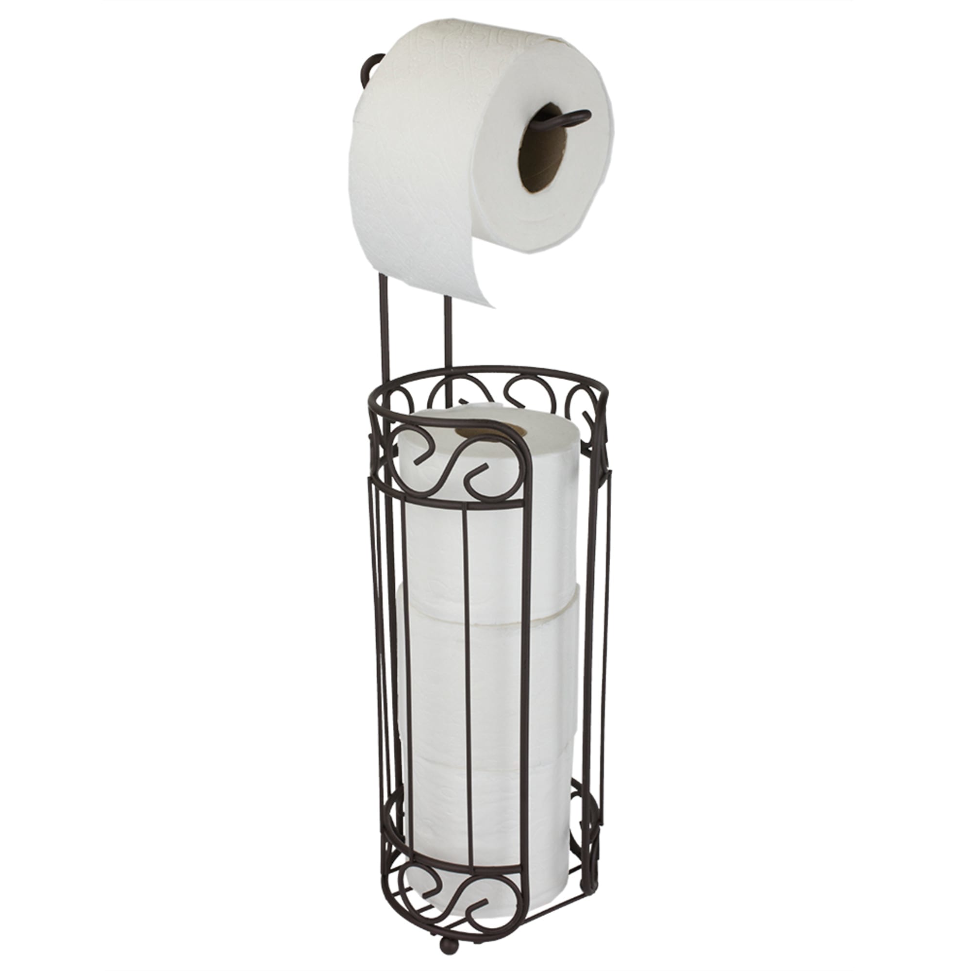 Home Basics Bronze Toilet Paper Holder and Dispenser, BATH ORGANIZATION