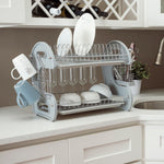 Load image into Gallery viewer, Home Basics S Shape  2 Tier Dish Drainer, Grey $20.00 EACH, CASE PACK OF 6
