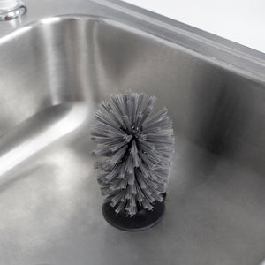 Home Basics Standing Suction Cup Plastic Sink Brush, Black $4.00 EACH, CASE PACK OF 36