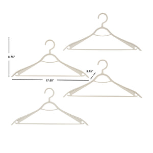 Home Basics Plastic Hangers, (Pack of 4), Timber Beige $5 EACH, CASE PACK OF 12