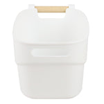 Load image into Gallery viewer, Home Basics Small Plastic Basket with Wooden Handle, White $5.00 EACH, CASE PACK OF 12
