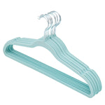 Load image into Gallery viewer, Home Basics Velvet Hanger, (Pack of 10), Sky Blue $4.00 EACH, CASE PACK OF 12
