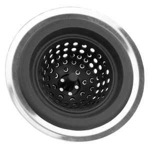 Home Basics Silicone Sink Strainer with Stainless Steel Rim, Silver $3.00 EACH, CASE PACK OF 24
