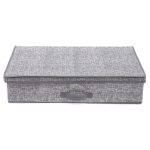 Home Basics Graph Line Non-Woven Under the Bed Storage Box with Label Window and Lid, Grey $8.00 EACH, CASE PACK OF 12