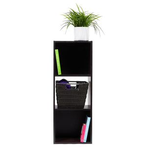 Home Basics Open and Enclosed 3 Cube MDF Storage Organizer, Espresso $20 EACH, CASE PACK OF 1