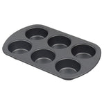 Load image into Gallery viewer, Bakers Secret Essentials 6-Cup Optimum Non-Stick Steel Muffin Pan $6.00 EACH, CASE PACK OF 12
