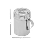 Load image into Gallery viewer, Home Basics 10 oz.  Stainless Steel Dredge Condiment and Spice Shaker with Easy Grip Handle, Silver $3.00 EACH, CASE PACK OF 24
