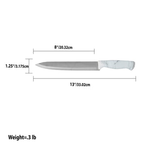 Home Basics Marble Collection 8" Carving Knife, White $2.5 EACH, CASE PACK OF 24