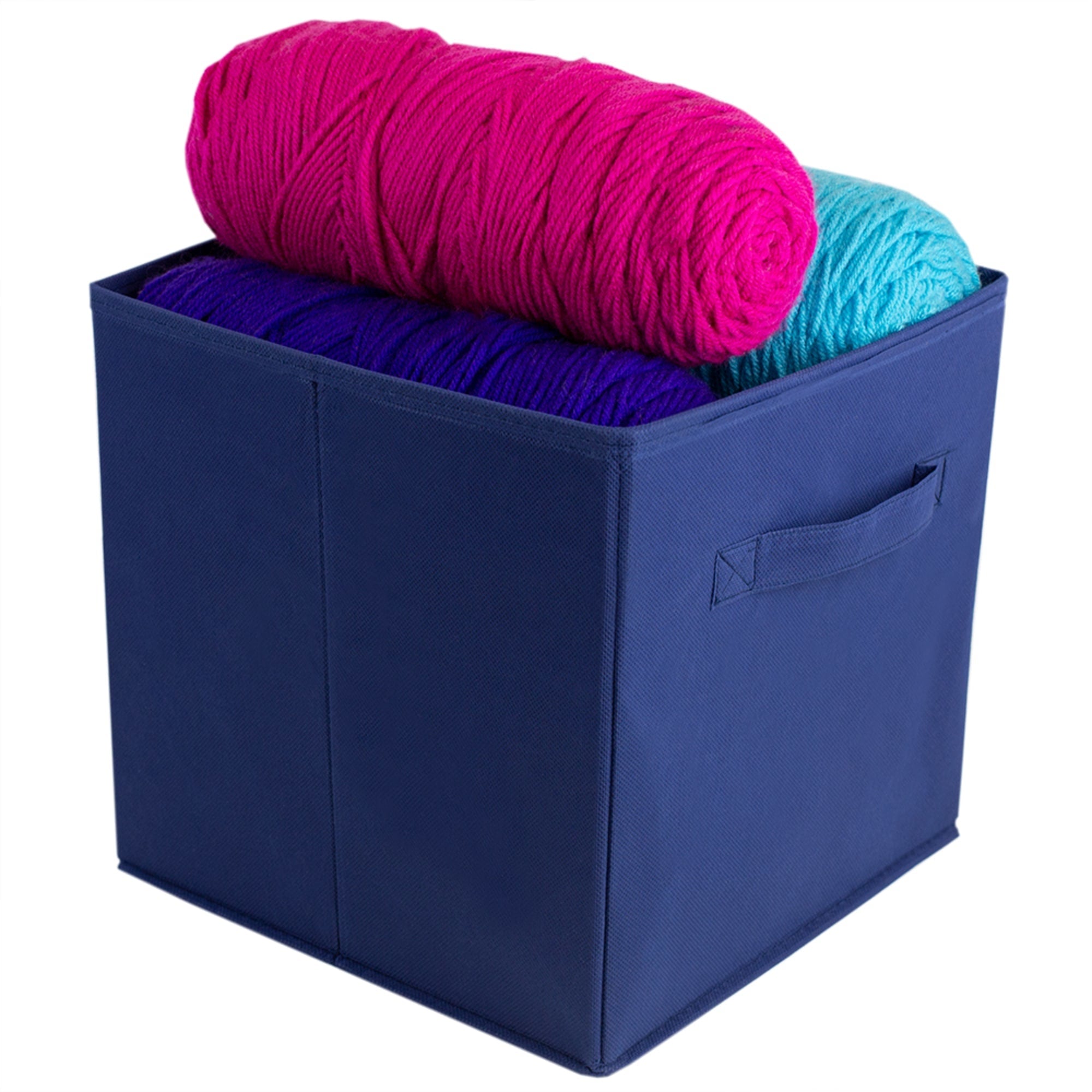 Home Basics Collapsible and Foldable Non-Woven Storage Cube, Navy $3.00 EACH, CASE PACK OF 12