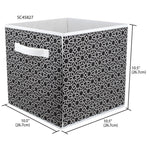 Load image into Gallery viewer, Home Basics Blossom Collapsible Non-Woven Storage Cube, Black $3.00 EACH, CASE PACK OF 12

