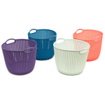 Load image into Gallery viewer, Home Basics Round Medium Crochet Plastic Basket - Assorted Colors
