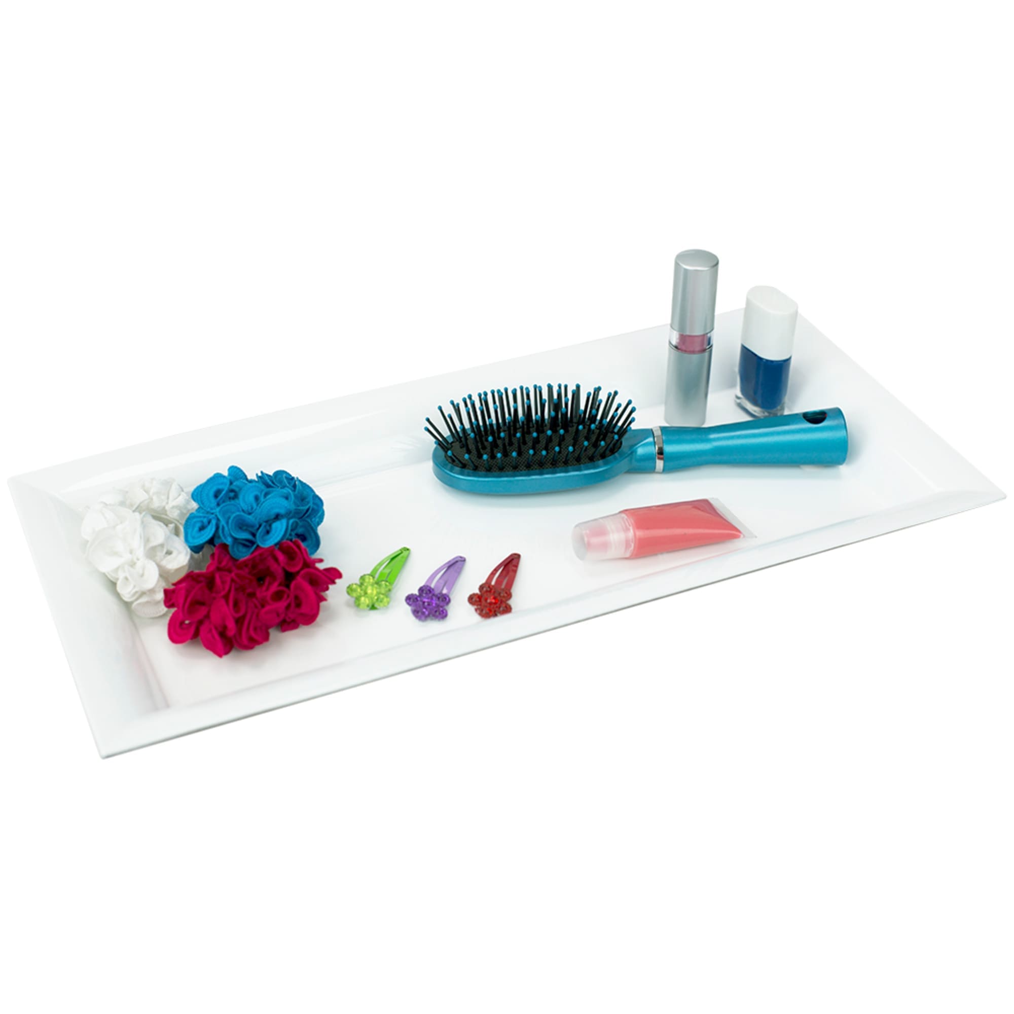 Home Basics Plastic Vanity Tray, White $4.00 EACH, CASE PACK OF 12