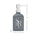 Load image into Gallery viewer, Home Basics Silver Lettering 15.2 oz Glass Soap Dispenser - Assorted Colors
