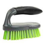 Load image into Gallery viewer, Home Basics Brilliant Scrubbing Brush with Handle, Grey/Lime $3.00 EACH, CASE PACK OF 12
